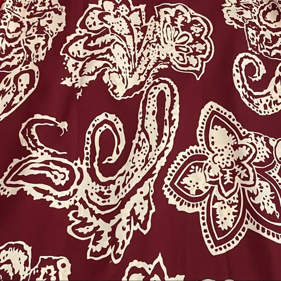 3/$10 12PM by Mon Ami Dress L Halter Floral Paisley Maroon - Picture 4 of 6